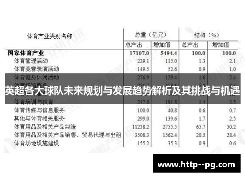 英超各大球队未来规划与发展趋势解析及其挑战与机遇